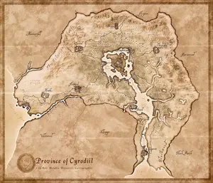 [Sale up to 45%] Map of Cyrodiil, The Elder Scrolls IV Oblivion Remastered, Posters (NO FRAME) Decor Matte Print Decoration