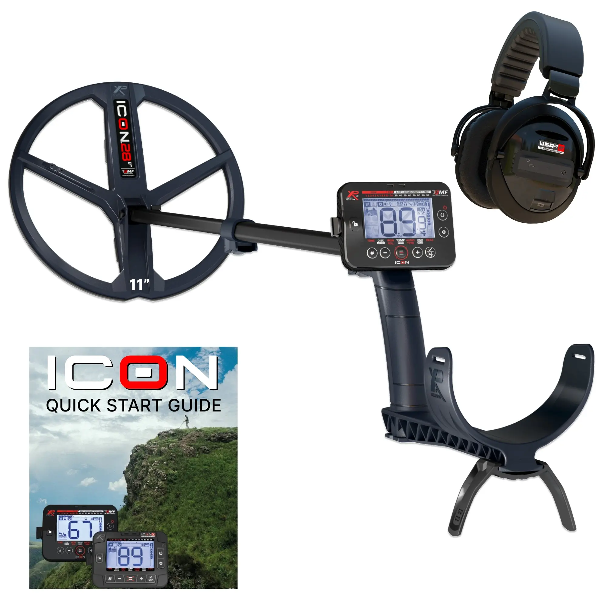 XP ICON Metal Detector with WSA-XL ST Wireless Stereo Headphones