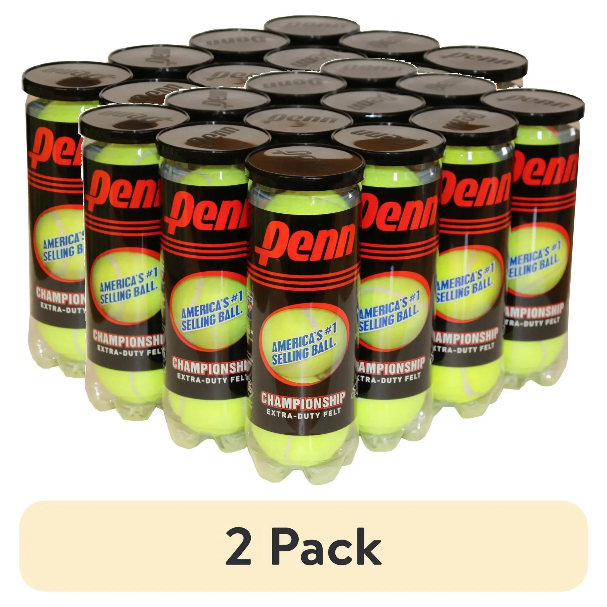 (2 pack) Penn Championship Extra Duty Tennis Balls (12 Cans, 36 Balls)