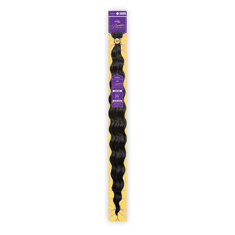 Outre Premium Purple Pack Unisex Human Hair Blend Weave Bundles - Loose Curly Brazilian Hair Weft Extensions, 18-36 in