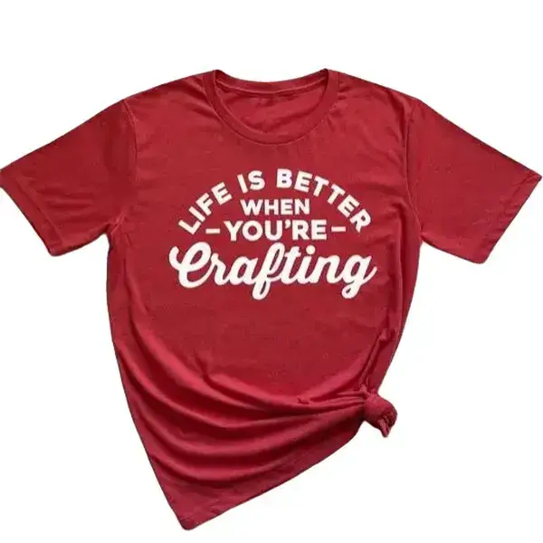 Crafting Shirt, Crafter Shirt, Crafting Quotes Shirt, Custom Crafting Shirt, Crafting Graphic Shirt, Gift for Crafter, red shirt Accessories