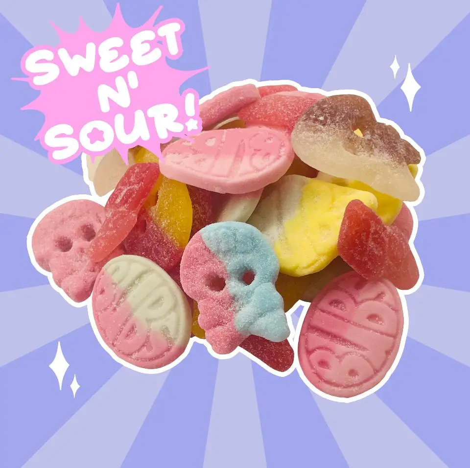 BUBS Swedish Candy Mix Bag - Viral Sweet and Sour Snack Bonbon Bites
