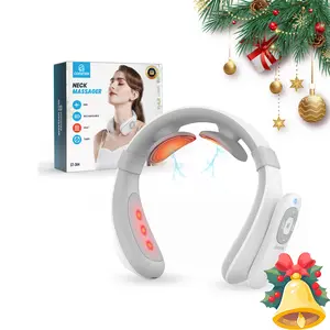 COMFIER Cordless Portable Heated Neck Massager, EMS Intelligent Electric Pulse with Heat, FSA Smart Wireless Neck Massager with 3D Electrode Pads Gift Somatic Therapy Device Tens Unit Migraine Adjustable