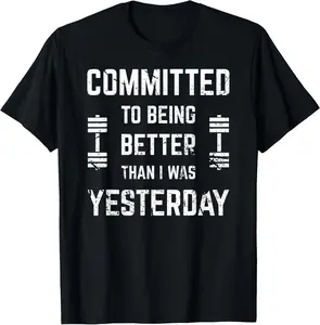 100% Cotton Unisex Fitness Motivation For Men & Women With Saying Gym Workout T-Shirt