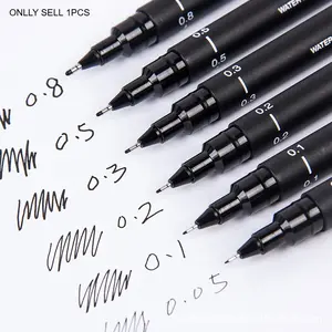 1/4 Pack Fineliner Pens, Student Art Markers, Outline Art Marker, Fine Line Drawing Pencils, Drawing Tools, Ideal for Sketching, Cartoon Illustrations, Art Supplies