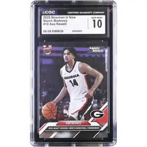 Asa Newell University of Georgia 2025 Bowman U Now March Madness #10 CGC Authenticated 10 Card