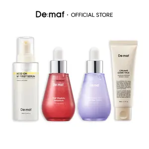[De:maf Official] Barrier Rescue & Glow Routine Set | First Serum + Panthenol + EGF + Squalane Cream | Overnight Repair & Glow