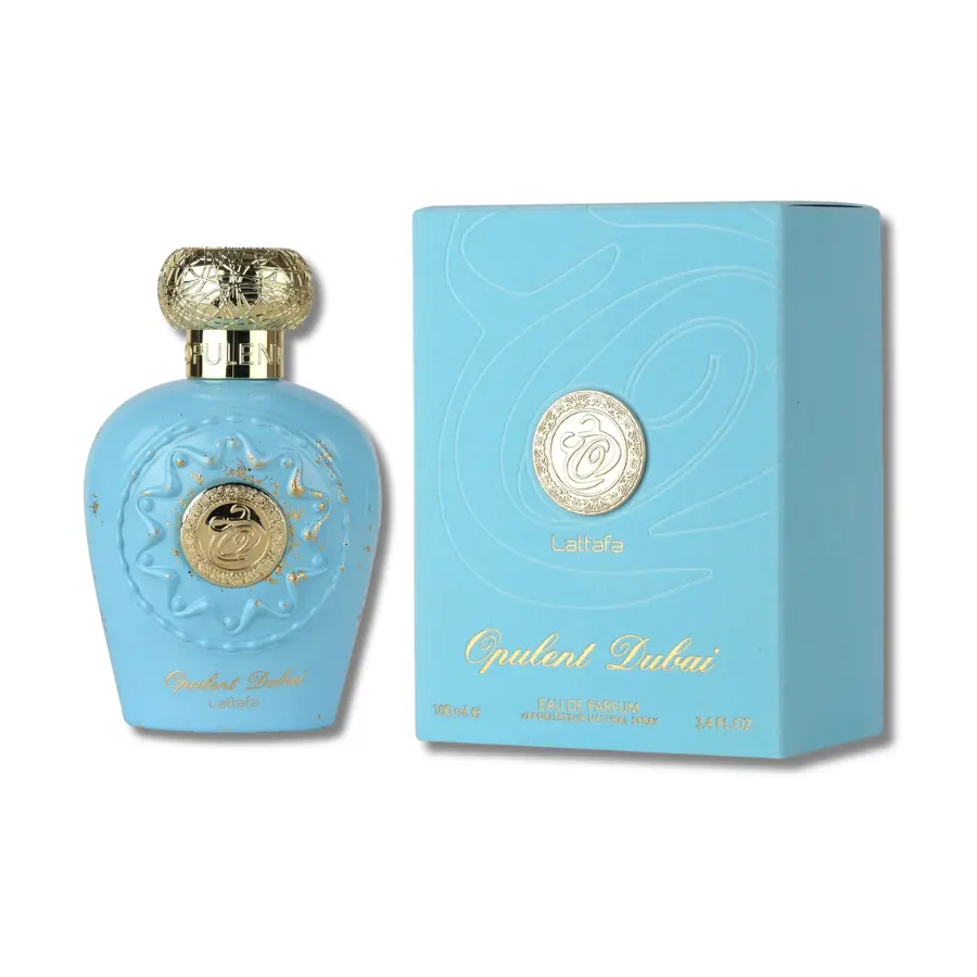 Lattafa Opulent Dubai Unisex Eau De Parfum Spray - 3.4fl.oz Floral Citrus Scent with Violet, Lemon, Jasmine, Ambergris, Oud