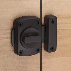 Gate Latch Slide Bolt Latches Lock, Small Size Safety Double Sided Rotate Gate Hardware, Finish, Durable & Secure Design, Door Lock
