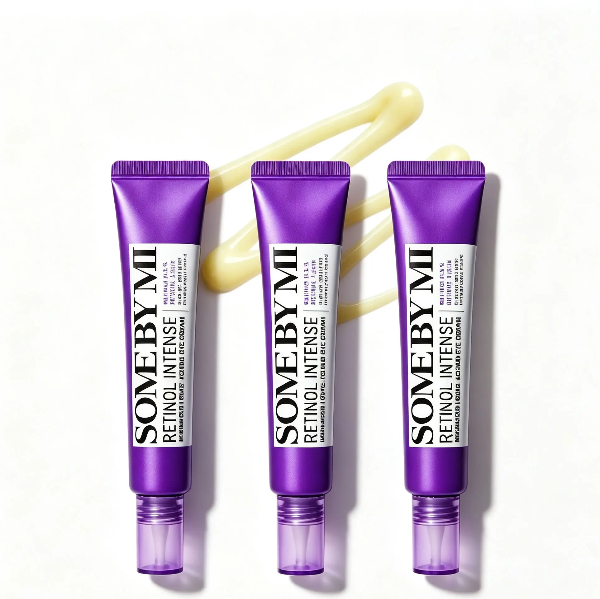 3PCS Retinol Intense Triple Action Eye Cream 1.01oz - Korean Skincare - Mild Anti-Aging Under Eye Cream for Dark Circles & Fine Lines Improvement