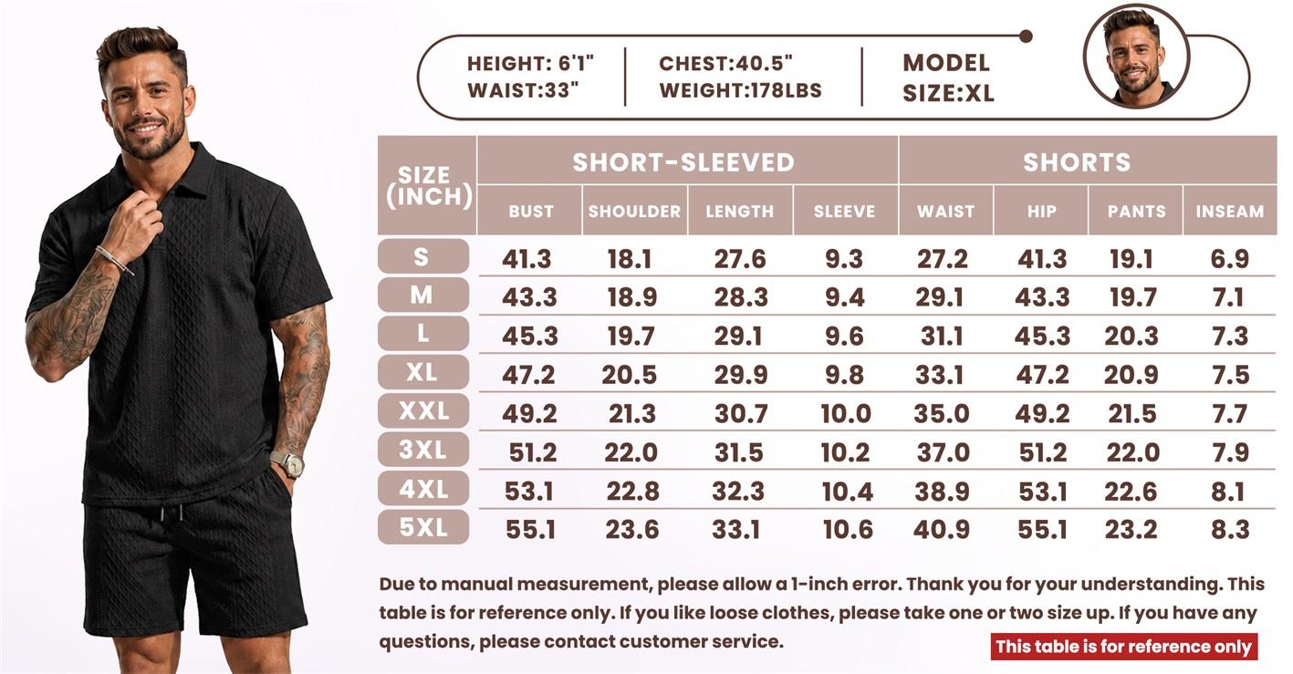 Trending Men’s Polo & Shorts Set, Jacquard Texture Summer Outfit, Lightweight Breathable Sport Set, Streetwear Matching Set Trending Men’s Polo & Shorts Set, Jacquard Texture Summer Outfit, Lightweight Breathable Sport Set, Streetwear Matching Set