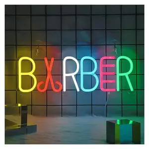 Sign Illuminated Barber Neon Sign Dimmable Light Suitable For Wall Decoration, Barber Neon Light USB Powered 23cm×40cm