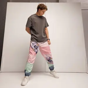 Skateboard Unisex Track Pants - Water-Resistant, Lightweight Fabric, Fully Lined, Elastic Waistband & Ankle Cuffs, Drawcord Closure, Hip Sitting