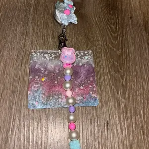 Card ID: Cotton Candy colored  Badge Buddie customizable