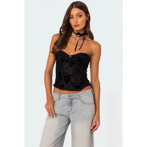 Marnie Velvet Embroidered Corset