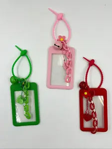 Unisex Lanyard Card Holder, Plain Color ID Badge Strap, Durable Keychain Design, Perfect for Work & Daily Use