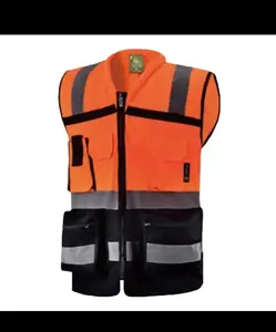 Class II High Visibility Orange Reflective Safety Vest in various colors / Two Tone Safety vest with back Mesh Fabric SEE SIZE INFORMATION on description section
