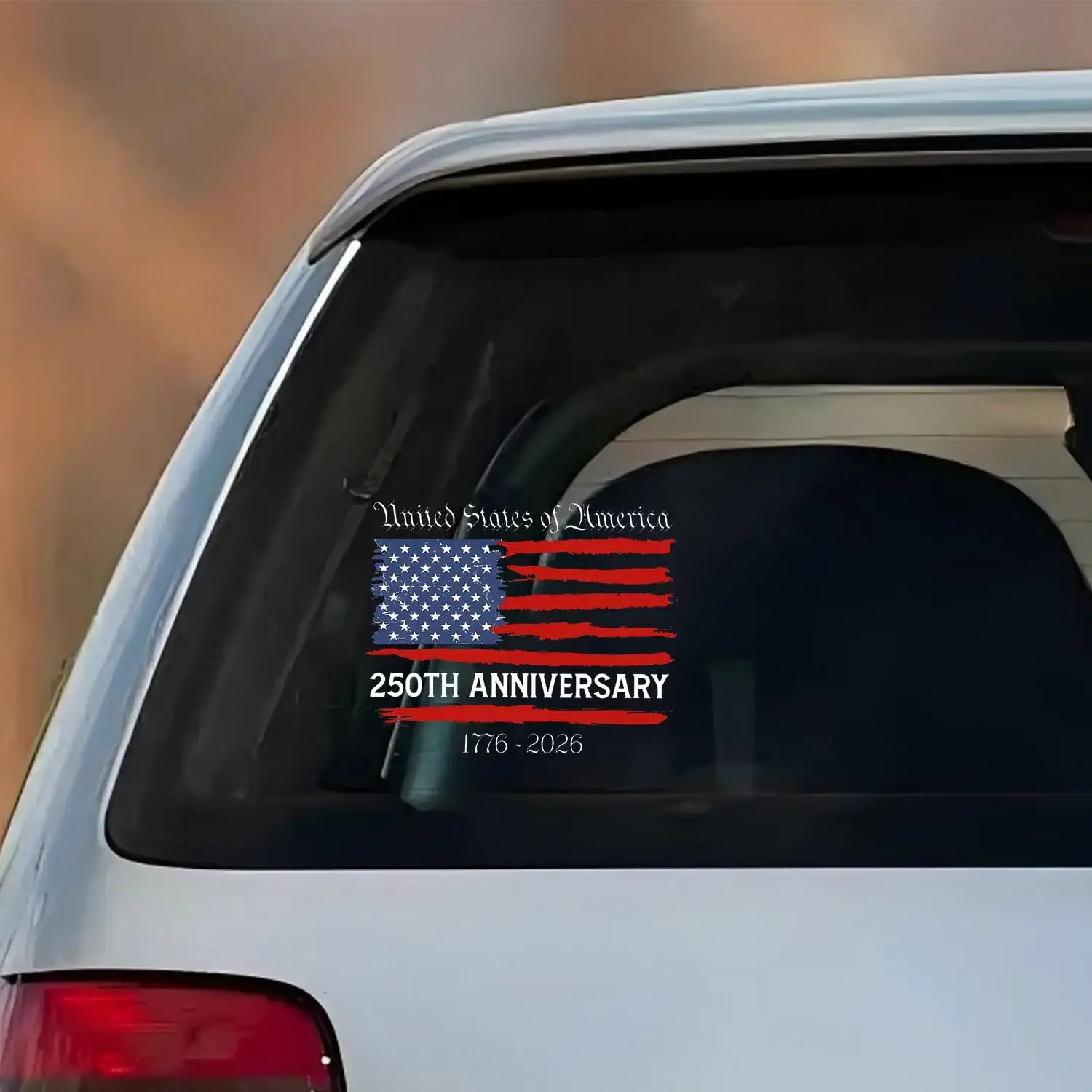 Patriotic American Flag 250th Anniversary Commemorative Sticker - 1776-2026 Durable Vinyl Decal, Truck Sticker, Vehicle & Car Decoration for Car Windows, Outdoor Gear to Show Your Spirit