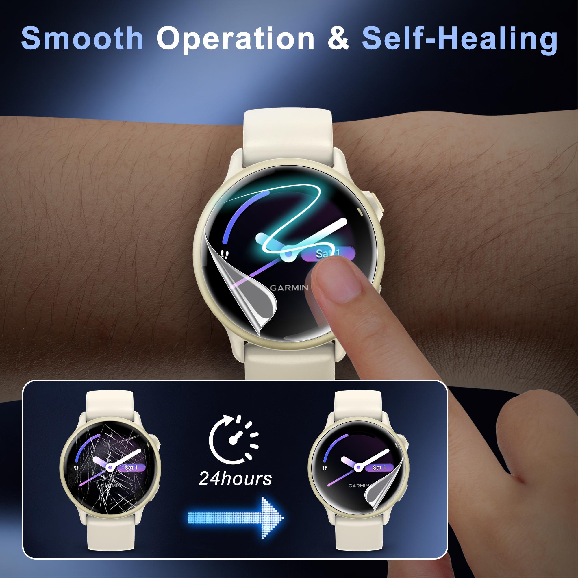 JavoYion 6-Pack Screen Protector for Garmin Vivoactive 6/5, High Clarity Soft Film, Touch Sensitive, Anti Scratch, Bubble Free, Flexible Screen Protector