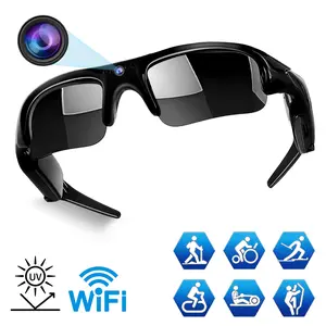 Smart Sunglasses, Multifunctional Wearable Camera Sunglasses, 1080P Clear Video Recording, Built in Microphone Recording, UV Protection, for Fishing, Climbing, Cycling, Workout, Gift for Men and Women