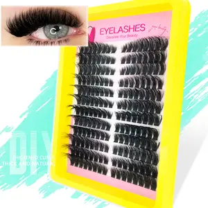 5D 100D Cat Eye Lash Clusters, D-Curl, Extra Thick lashes, Volume for Dramatic EyesComfortable &Lightweight Dly LashExtension Kit at Home  Easy to ApplyFluffy,Full Look Perfect for Daily Glam,Parties or Special Occasions Eyelash Extensions