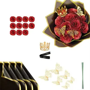 Eternal Love Sparkling Sparkling Rose Bundle Bouquet, DIY Artificial Red/Blue Roses, Suitable for anniversaries, marriage proposals, weddings, Choose 11/36 Sparkling Roses, Eternal Sparkling Flowers, Slight Powder Loss is a Normal Phenomenon
