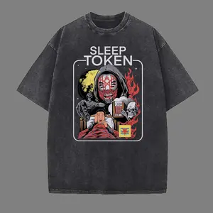 Sleep Token Comic WASH T-Shirt, Vintage Take Me Back To Eden Album Wash T-Shirt VVCC