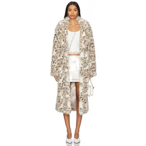 MAJORELLE x Emma Rose Lola Faux Fur Coat in Snow Leopard