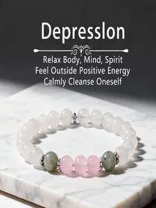 1pc classy spring accesorios pink White Marble Gray flash jewelry for women bracelets Exquisite Bracelet for family Birthday Gift Valentine's Day high quality natural stone beaded Premium Bracelet