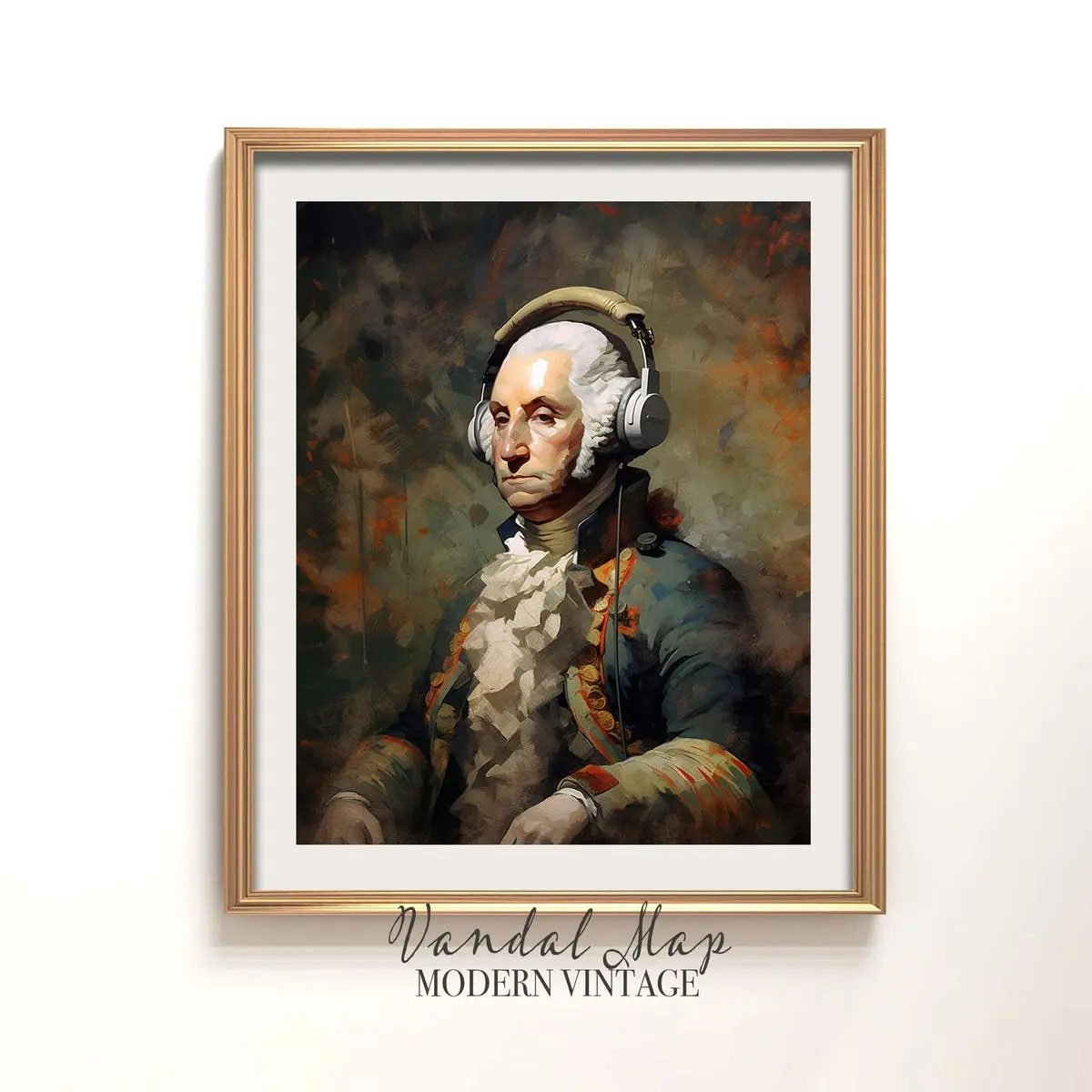 Room Decor, George Washington Print, the General's Music, Wall Art, Unframed, George Washington Artwork, Home Decor poster