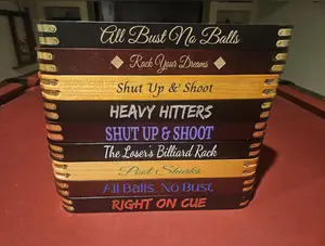 Custom Billiards Triangle Rack: Personalized Pool Room Decor