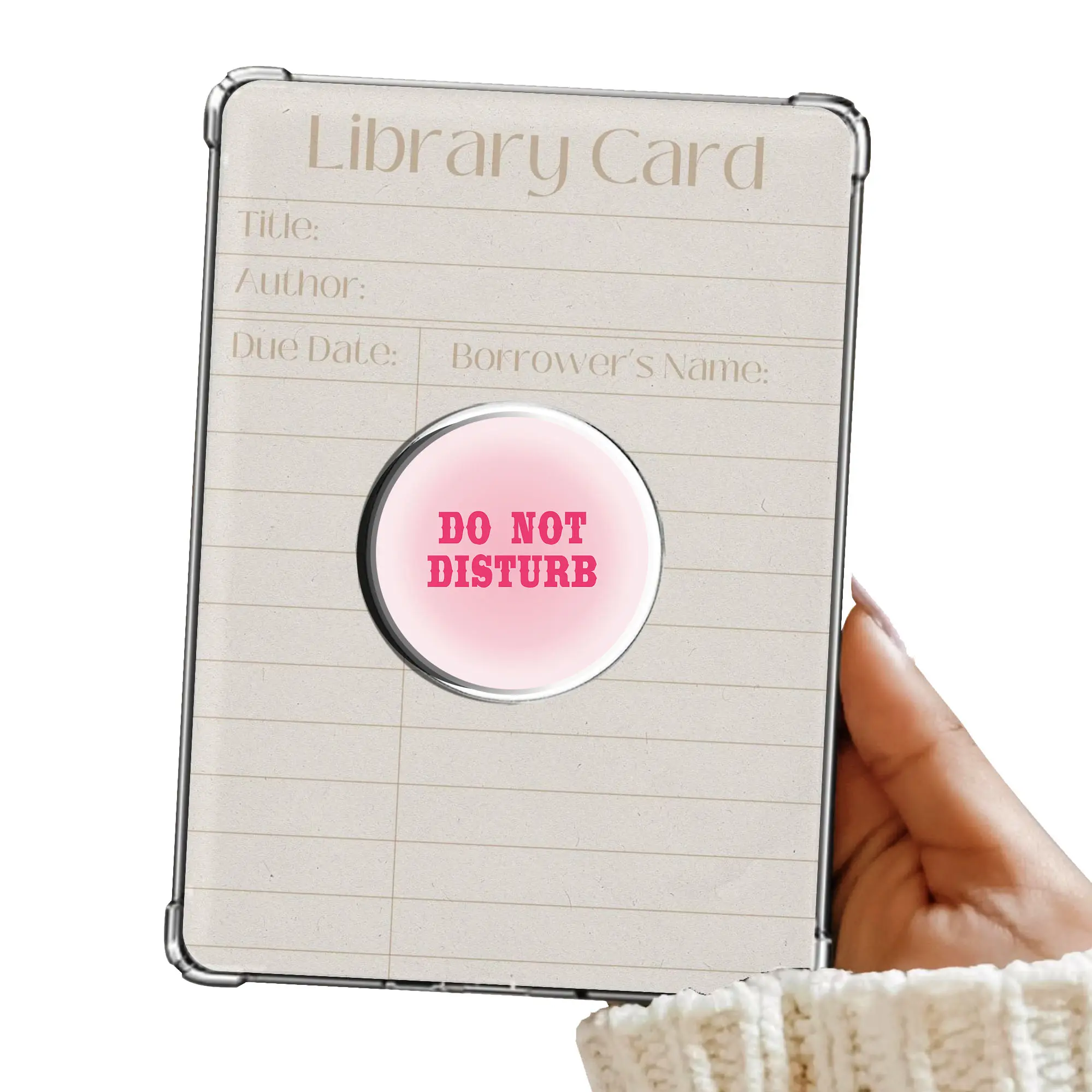Rainbow Summer Do Not Disturb Pink Acrylic Kindle Grip Magnetic Kindle Grip Book Lover Kindle Accessories Phone Holder PopSocket Phone Grip Magnetic Pop Socket Phone Grip