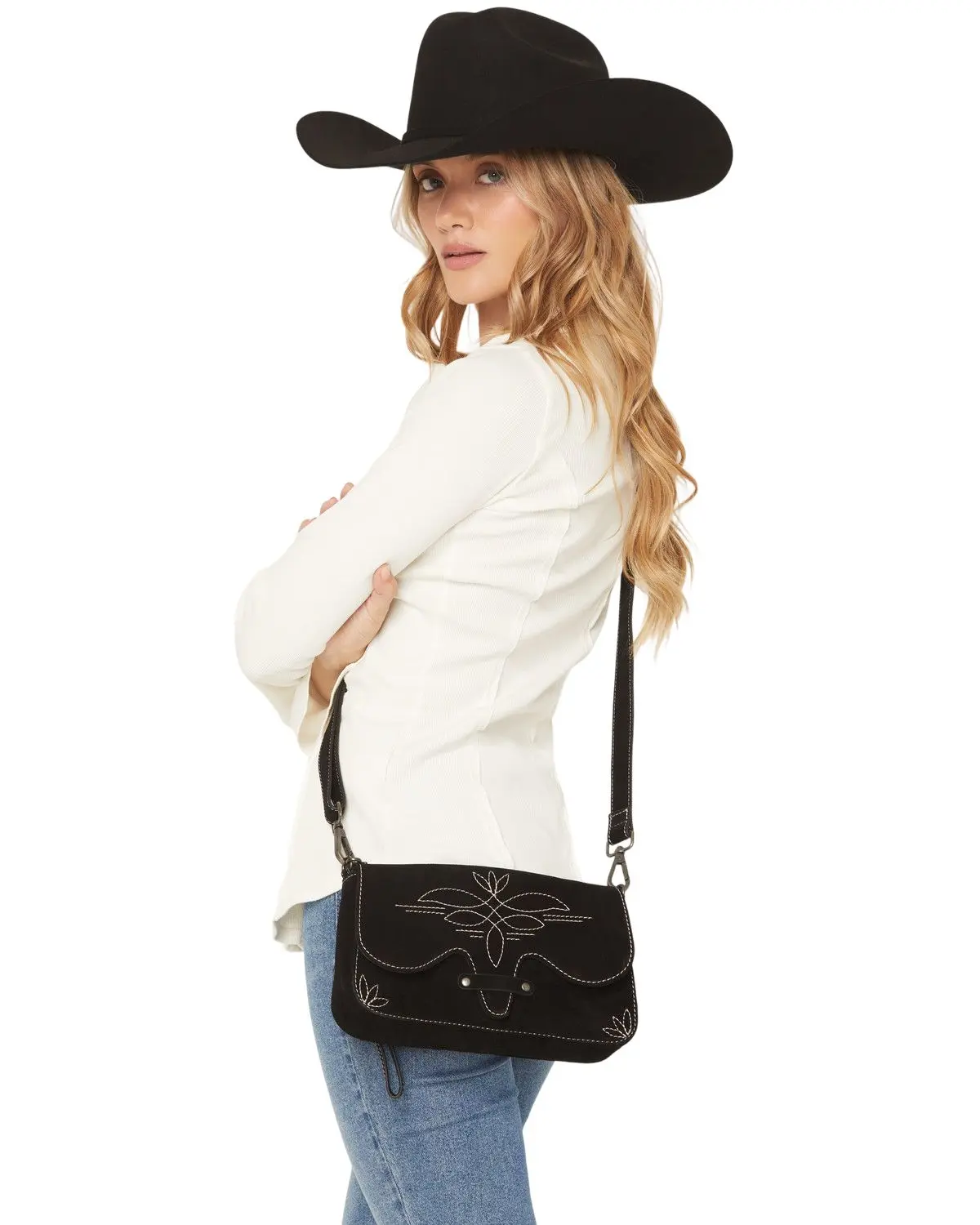 Idyllwind Women's Women'S Louanne Suede Western Crossbody Bag - Iwafa25hb4-Blk Idyllwind Women's Women'S Louanne Suede Western Crossbody Bag - Iwafa25hb4-Blk