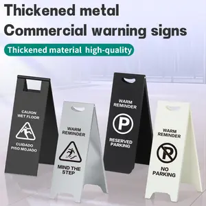 Metal Wet Floor Caution Sign, Durable Fade Resistant; Custom No Parking Sign, Maintenance Warning Sign for Commercial Use