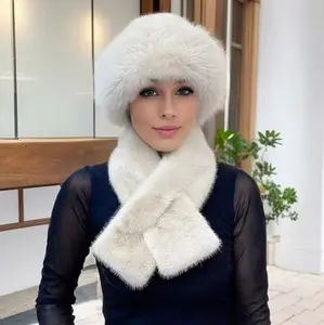 Faux Fur Winter Hat and Scarf Russian Cap Warm Trooper Hat - Stylish and Cozy Design for Cold Weather stylish headwear