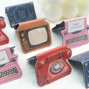 4pcs Retro Era Magnetic Bookmarks Reading Pages Books Annotated School Stationary Supplies DIY Aesthetic Bookmarks Students Gift