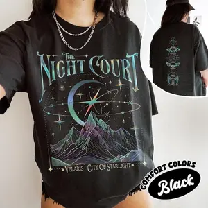 Velaris The Night Court Acotar Two-Sided Comfort Colors Shirt, Velaris The Night Court Shirt, Court Of Dreams, Inner Circle Acotar Tee