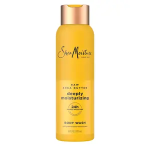 SheaMoisture Raw Shea Butter Body Wash Moisturize and Restore Deeply Moisturizing body wash for 24H Visible Moisture for Healthy, Glowing Skin 18 oz