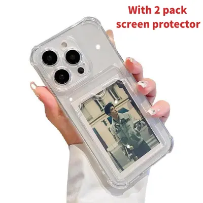 pokemon card holder phone case Card/Photo Display for iPhone when cards are inserted Pokemon Card Phone Cases &