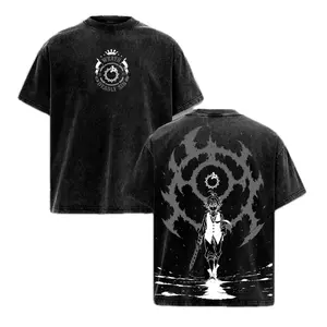 Meliodas Seven Deadly Sins T-Shirt | Wrath Demon King Graphic Tee | Back Print Vintage 90s Anime Shirt | Graphic Tees Men | Men's T Shirts | Seven Deadly Sins Streetwear | Unisex Cotton Distressed Tee