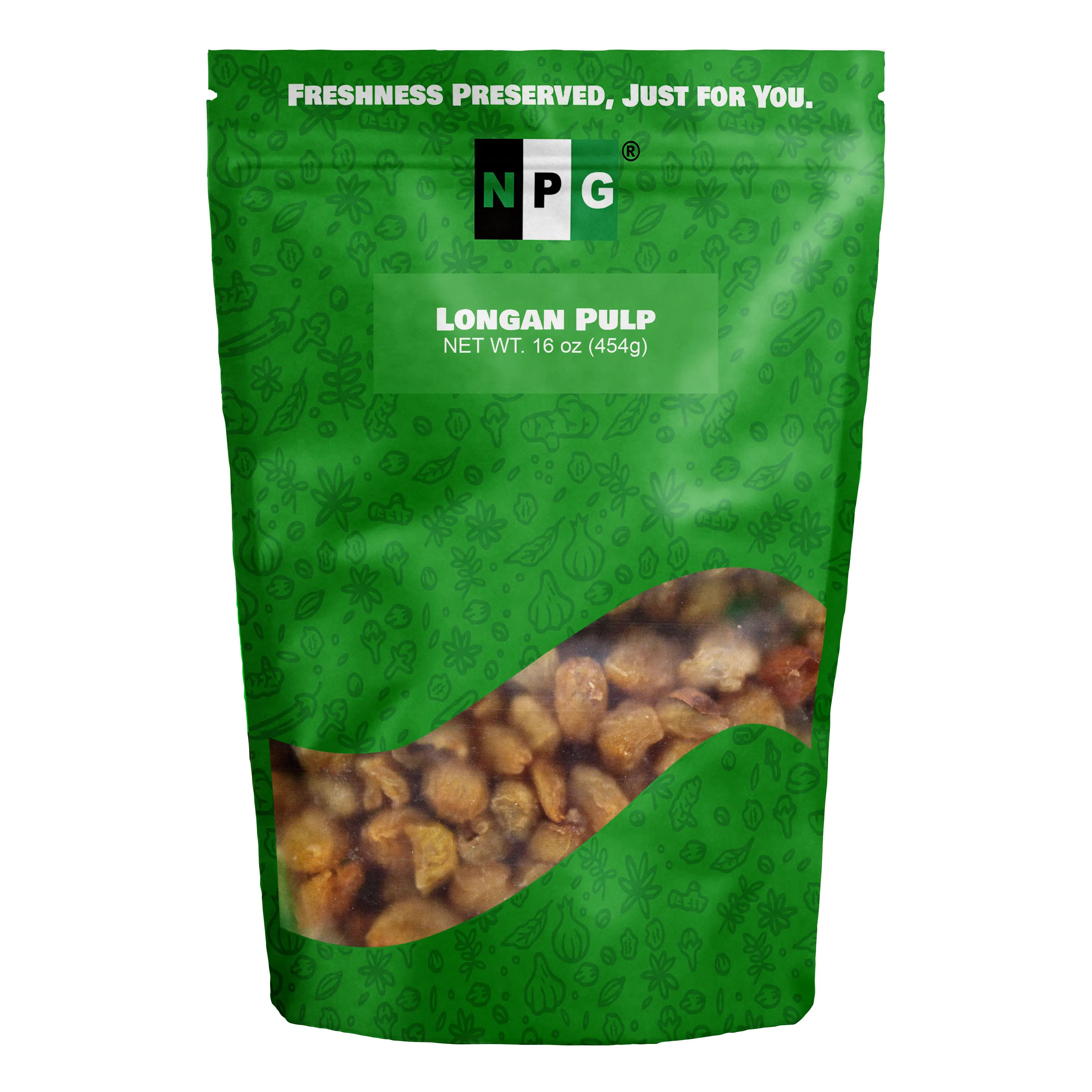 NPG Dried Longan Pulp 16 Oz Natural Fruit, Gui Yuan, LungGan, No Additives, Perfect for Tea, Snacks, Desserts, Cooking, Premium Quality, looseleaf tea