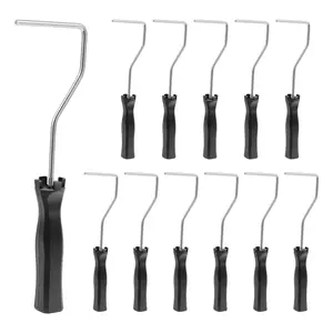 4-Inch Paint Roller Frame Set With 12-Pack Mini Roller Handles For DIY Painting Projects In Black, Durable Roller Frame For Walls, Ceilings, Trim, Cabinets And Furniture, Compatible With Standard 4-Inch Roller Covers