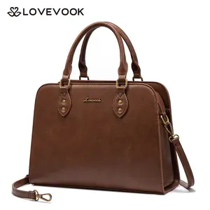 LOVEVOOK Purses and Handbags for Women,Vintage-Style Vegan Leather Top Handle Shoulder Bag Satchel Tote Crossbody Purse for Ladies