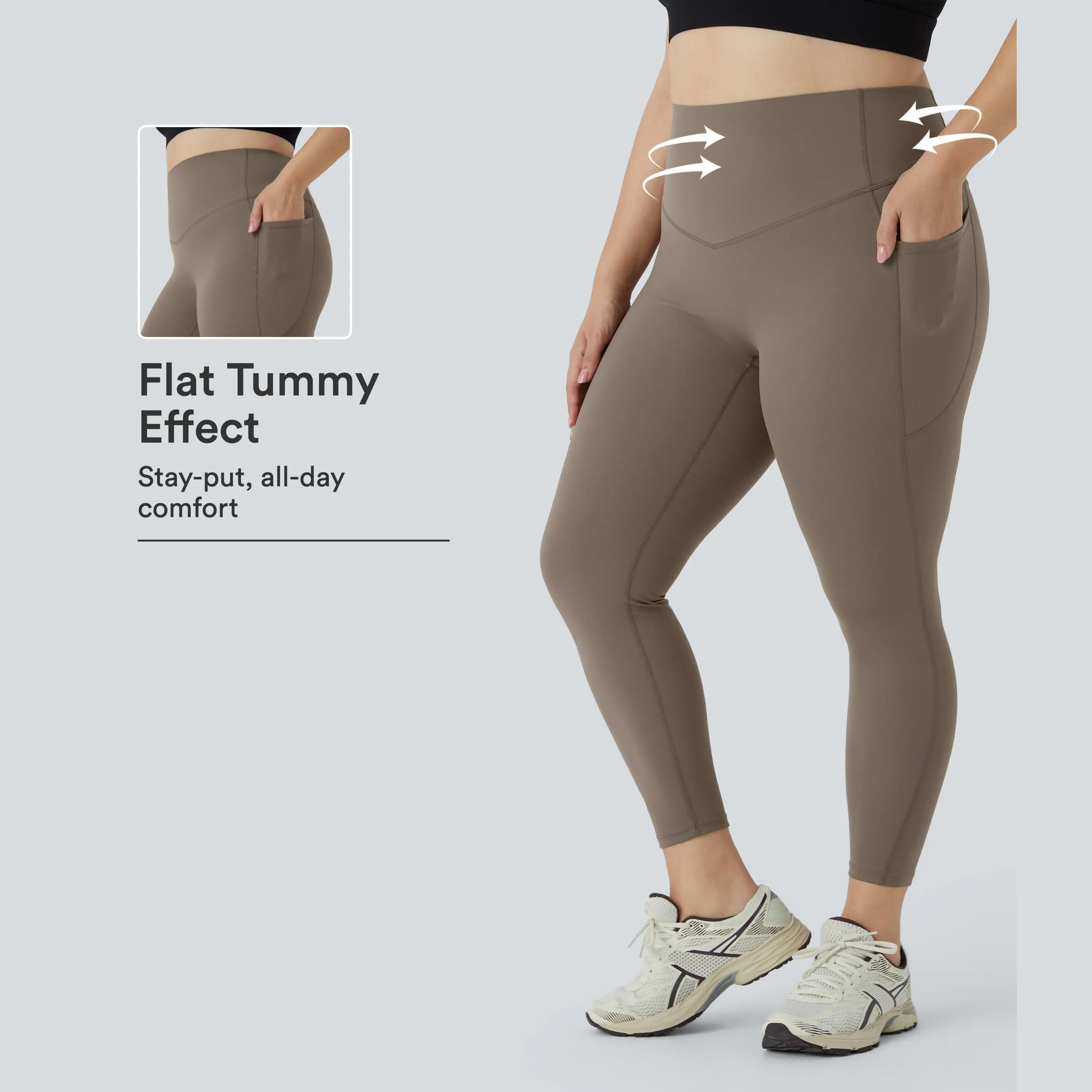 Halara UltraSculpt High Waisted Tummy Control Pocket Shaping Training Plus Size Leggings