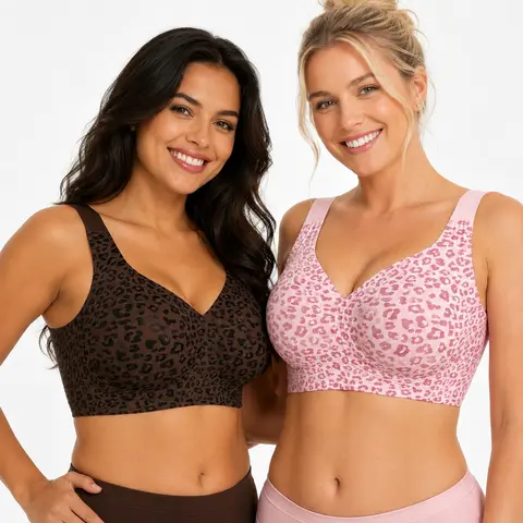EssElegance Women Jelly Bras Wirefree Full Coverage No Underwire Everyday Bras Comfortable Wireless Padded Tshirt Bra