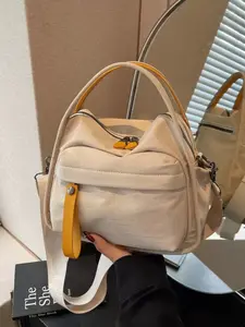 2026 New Lightweight Canvas Women Crossbody Bag Casual Multi-functional Multi-pocket Tote Bag Zipper Closure Fashion Handbag for Daily Use Shopping Phone Carrying College Style