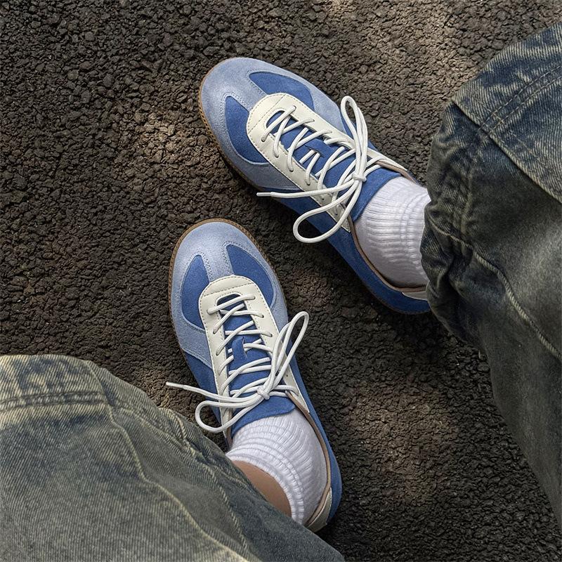 Iconic Two-Tone Blue Suede Sneakers | Retro Casual Shoes for All Genders