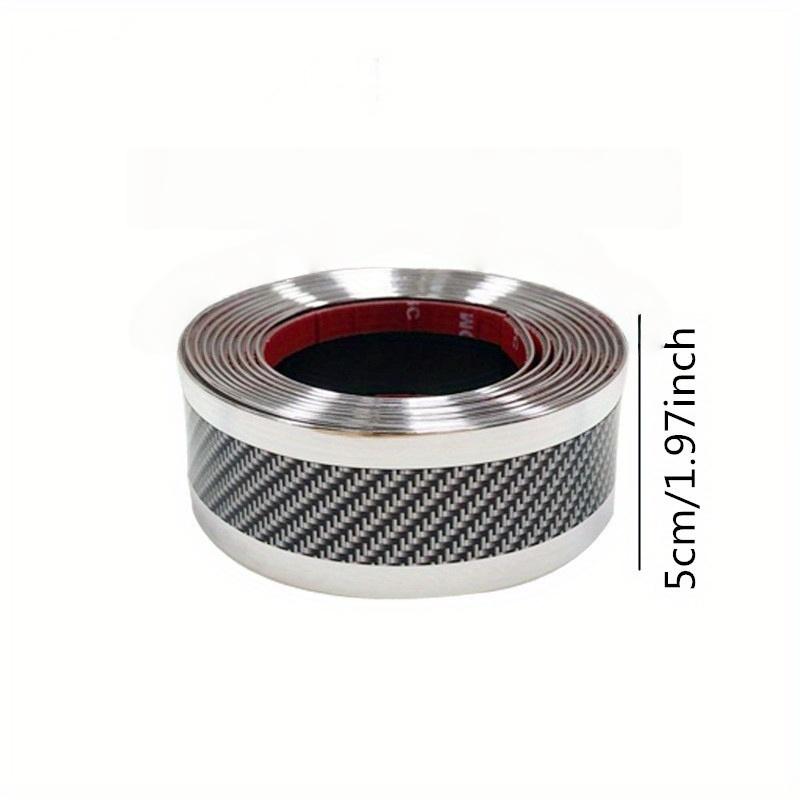 Carbon Fiber Car Bumper Car Threshold Protection Strip Scratch proof Protective Sticker Door Anti stepping Protection Strip Can Prevent Up and Down Stepping Wear and Scratches Simple Installation To Fit The Body Arc Suitable for Most Automotive Films