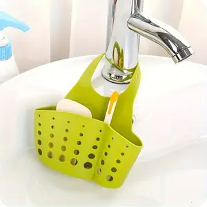 1pc Kitchen Sink Sponge Drainer Storage Rack, Kitchen Organization, Kitchenware Storage, Hanging Drain Basket, Bathroom Basin Organizer, Hanging Storage Hold Accessories, Hangable