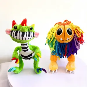 Nightmare Critters Plushies, Pianosaurus Dinosaur & Yarnaby Rainbow Yarn Lion Stuffed Dolls from Poppy Playtime Chapter 4, Soft Horror Game Character Plushies Collectible Gift for Kids & Game Fans